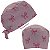 Gorro Cirúrgico, Laços Rosa, Poás Brancos, Rosa - Imagem 3