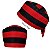 Gorro Cirúrgico, Listras Largas Vermelhas e Pretas, Horizontais, Times - Imagem 1