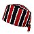 Gorro Cirúrgico, Listras Vermelhas, Pretas e Brancas, Verticais, Times - Imagem 5