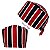 Gorro Cirúrgico, Listras Vermelhas, Pretas e Brancas, Verticais, Times - Imagem 1