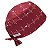Gorro Cirúrgico, Batimentos Cardíacos, ECG, Bordô - Imagem 4