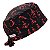 Gorro Cirúrgico, Esqueletos Vermelhos, Preto - Imagem 4