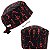 Gorro Cirúrgico, Esqueletos Vermelhos, Preto - Imagem 5