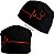 Gorro Cirúrgico, ECG, Batimentos, Estetoscópio Linha Vermelha, Preto - Imagem 1