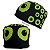 Gorro Cirúrgico, Olhos com Iris Verde, Oftalmologia, Preto - Imagem 1