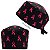Gorro Cirúrgico, Outubro Rosa, Laços Rosa, Preto - Imagem 1