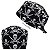 Gorro Cirúrgico, Caveiras Médias, Espadas Cruzadas, Preto - Imagem 1