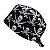 Gorro Cirúrgico, Caveiras Médias, Espadas Cruzadas, Preto - Imagem 3