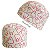 Gorro Cirúrgico Odontológico, Dentes Brancos, Contorno Rosa, Branco - Imagem 1