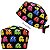 Gorro Cirúrgico, Fantasminha do PacMan Coloridos, Preto - Imagem 1