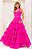 Vestido Pink longo babados - Imagem 1