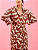 Vestido Midi Manga Longa Estampa Vintage - Imagem 3