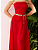 Vestido Vermelho Midi Liso Com Lapela - Imagem 2