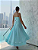 Vestido Midi em Laise Azul com Alças Finas e Cinto - Imagem 3