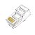 Kit 100 Conector Rj45 De Passagem Ez Crimp Cat5e/6 Vazado - Imagem 4