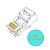 Kit 100 Conector Rj45 De Passagem Ez Crimp Cat5e/6 Vazado - Imagem 2