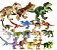 Kit com 3 Dinossauros Grandes + 16 Dinossauros  Pequenos Jurassic Park - Blocos de Montar - Imagem 1