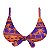 Top de Biquíni Triangulo Nó Coqueiro Laranja e Roxo - Imagem 1