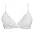 Top de Biquíni Triangulo Fixo Branco Liso - Imagem 1
