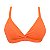 Top de Biquíni Triangulo Fixo Laranja Liso - Imagem 1