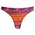 Calcinha de Biquíni Tanga Fio Duplo Coqueiro Laranja e Roxo - Imagem 1