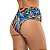 Calcinha de Biquíni Hot Pants Franzida Folhagens Coloridas - Imagem 2