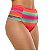 Calcinha de Biquíni Hot Pants Franzida Arco-íris Colorido - Imagem 4