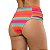 Calcinha de Biquíni Hot Pants Franzida Arco-íris Colorido - Imagem 2