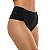 Calcinha de Biquíni Hot Pants Franzida Preto Liso - Imagem 4
