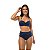 Calcinha de Biquíni Hot Pants Franzida Azul Marinho Liso - Imagem 5