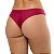 Calcinha de Biquíni Tanga Fio Duplo Vermelho Bordô Liso - Imagem 2