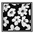 Canga de Praia Pareô Floral Preto e Branco - Imagem 2