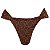 Calcinha Inteira de Biquíni Empina Bumbum Conchas Marrom - Imagem 1