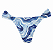Calcinha Inteira de Biquíni Empina Bumbum Maresia Azul e Branco - Imagem 1