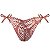Calcinha de Biquíni Empina Bumbum Tribal Laranja Rendado - Imagem 2