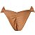 Calcinha Inteira de Biquíni Empina Bumbum Dourado Canelado - Imagem 2