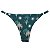 Calcinha de Biquíni Fio Duplo com Regulagem Solar Tropical Verde - Imagem 1