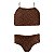 Conjunto de Biquíni Infantil Kids Conchas Marrom - Imagem 1