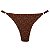 Calcinha de Biquíni Fio Duplo com Regulagem Conchas Marrom - Imagem 1