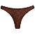 Calcinha de Biquíni Tanga Fio Duplo Conchas Marrom - Imagem 1