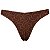 Calcinha de Biquíni Tanga Fio Duplo Conchas Marrom - Imagem 2