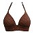 Top de Biquíni Meia Taça Conchas Marrom - Imagem 1