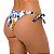 Calcinha de Biquíni Empina Bumbum Aquarela Azul e Laranja - Imagem 2