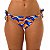 Calcinha de Biquíni Empina Bumbum Oceano Azul e Laranja - Imagem 3
