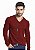 Blusa Masculina Gola V Manga Longa Sem Estampa - Imagem 1