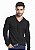 Blusa Masculina Gola V Manga Longa Sem Estampa - Imagem 5