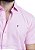 Camisa Masculina Slim Rosa Manga Curta - Imagem 3