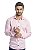 Camisa Social Masculina Rosa Slim com Detalhe de Poá - Imagem 1