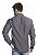 Camisa Social Manga Longa Slim 100% Algodão Fio 60 Cinza - Imagem 2
