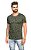 Camiseta Masculina Estampada Verde Militar - Imagem 1
